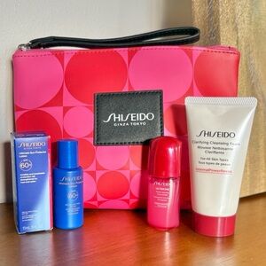 Shiseido 4pc Skincare Set:Sun Protector, Cleansing Foam, & Ultimune Power Serum